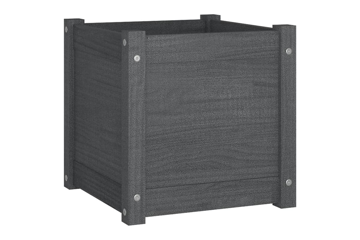 vidaXL 810538 Garden Planter Grey 40x40x40cm Solid Pinewood