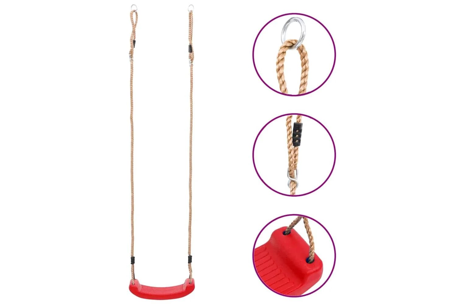 Vidaxl Swing Seat For Children Red