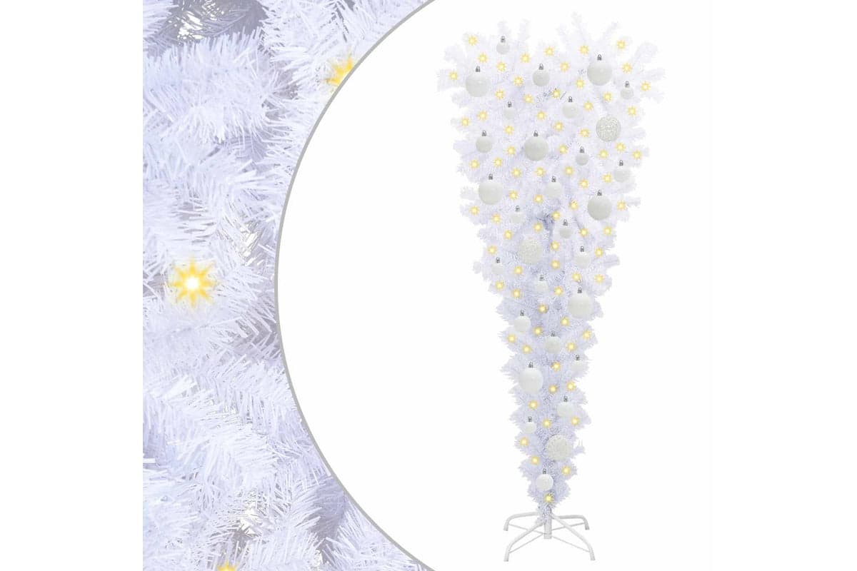 Vidaxl Artificial Christmas Tree With Stand White 120 Cm Pvc And Steel