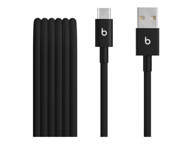APPLE - Beats - USB cable - USB (M) to USB-C (M) - USB 2.0 - 1.5 m - braided, USB Fast Charge (15W), reinforced design - bolt black