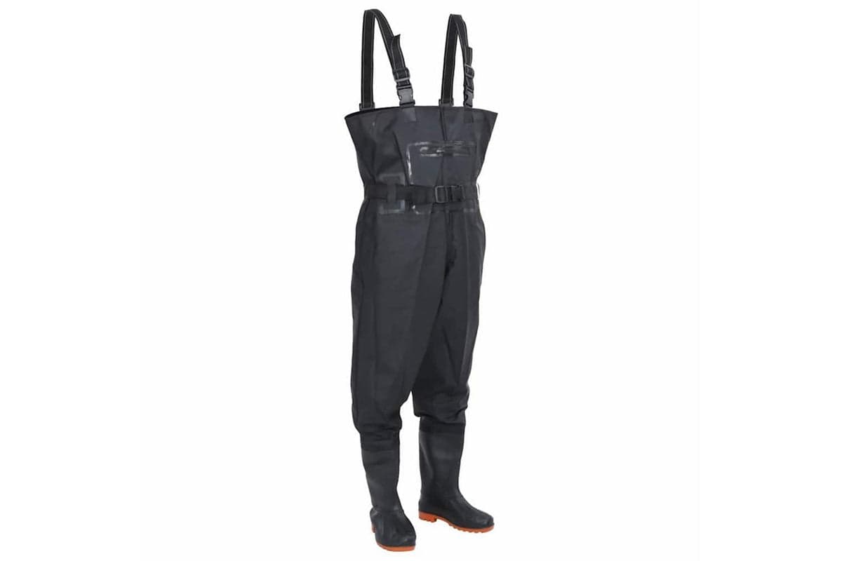 Vidaxl Chest Waders With Boots And Belt Black Size 43