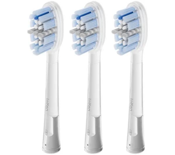 LAIFEN Replacement Toothbrush Head – White, Pack of 3