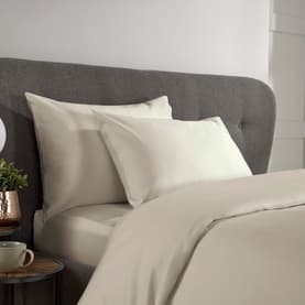 1000 Thread Count Standard Pillowcase Pair Ivory