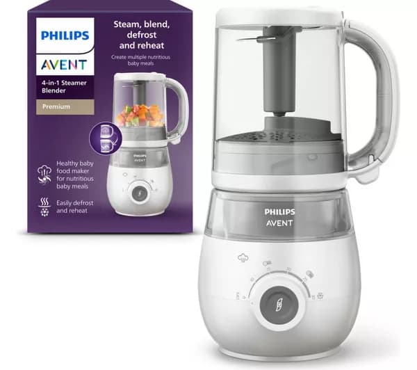 PHILIPS AVENT Avent Premium 4-in-1 Baby Food Steamer & Blender - White