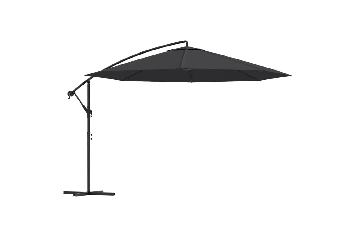vidaXL 47130 Cantilever Umbrella With Aluminium Pole 350cm Black