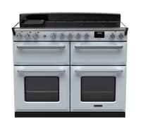 Rangemaster Estel Deluxe 110cm Induction Range Cooker - Misty Blue with Chrome Trim | ESDLB110EIPMSB/CM1