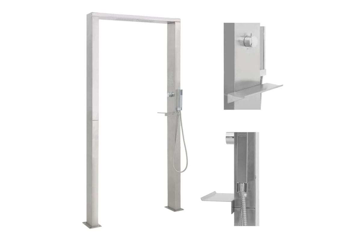 Vidaxl 48201 Outdoor Shower Stainless Steel Double Jets