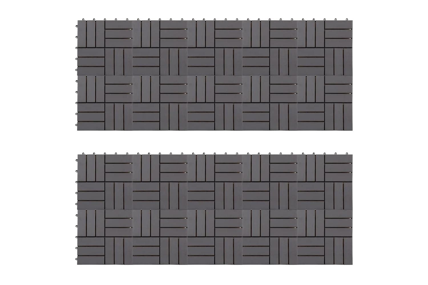 vidaXL 3054434 Decking Tiles 20 Pcs Grey Wash 30x30cm Solid