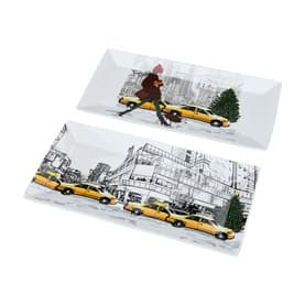 Christmas in NYC Platter Two-Piece Set