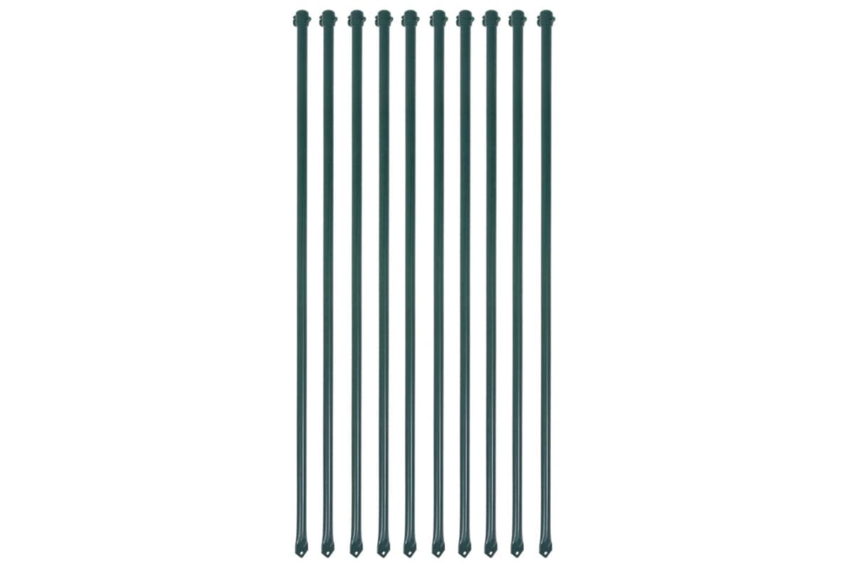 Vidaxl 142309 Garden Posts 10 Pcs 1 M Metal Green