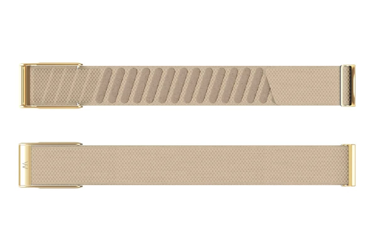 Whoop MG SuperKnit Luxe Band | Compatible with One, Peak, Life | Dune/Gold
