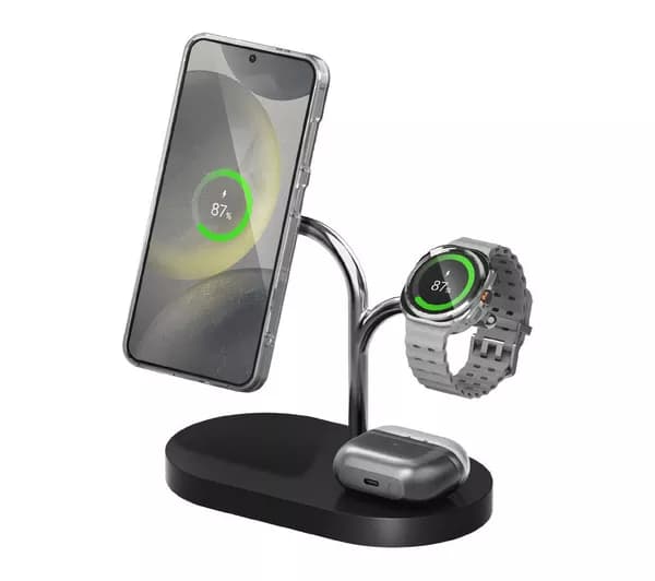 SAMSUNG Qi2 3-in-1 Magnetic 23 W Wireless Charger - Black