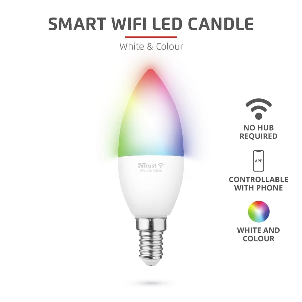 TRUST Wi-fi Smart E14 Candle Rgb Led Bulb...