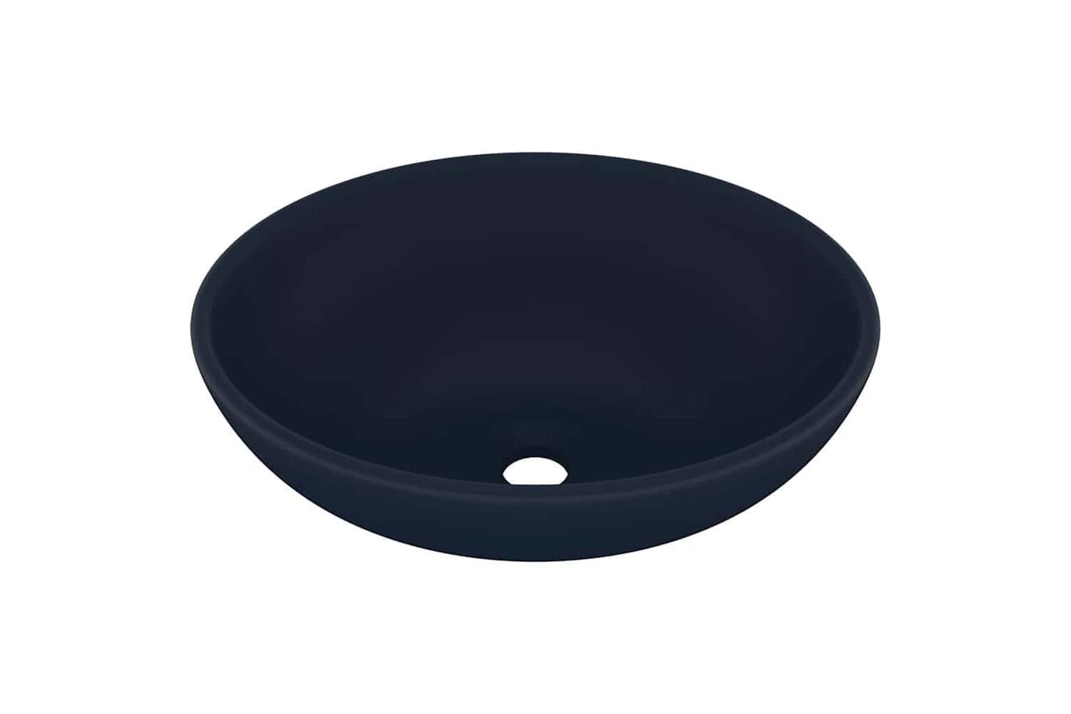 vidaXL 146924 Luxury Basin Oval-shaped Matt Dark Blue 40x33cm Ceramic