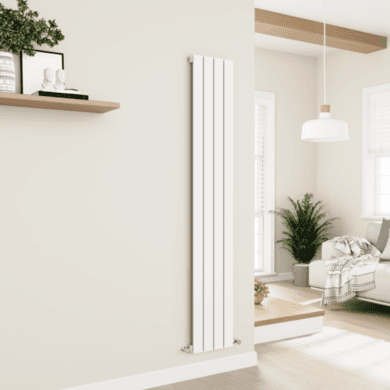 Eco Eleganza White Vertical Flat Designer Aluminium Radiator