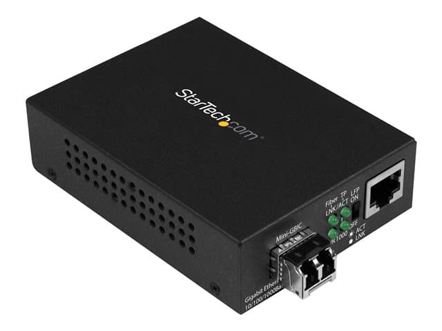 STARTECH.COM - Startech Multimode (MM) LC Fiber Media Converter for 10/100/1000 Network - 550m - Gigabit Ethernet - 850nm - with SFP Transceiver (MCM1110MMLC) - fibre media converter - 10Mb LAN, 100Mb LAN, 1GbE