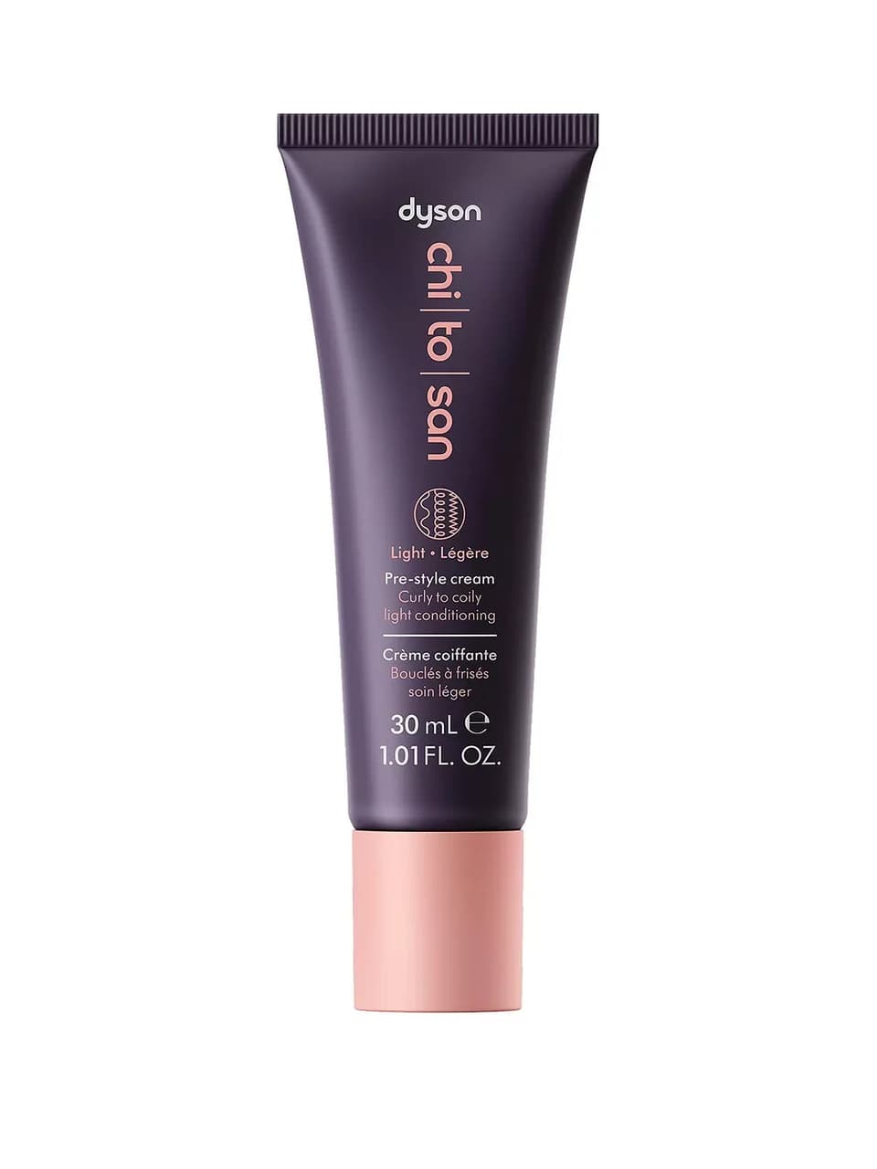 Dyson 592292-01 Chi|To|San Pre-Style Cream Mini Curly to Coily Light 30ml – Purple