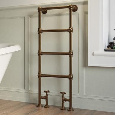 Bronze Vertical Traditional Towel Radiator 1200 x 479mm – Regent