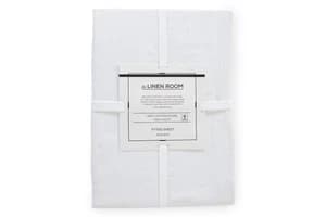 The Linen Room | 300TC Cotton Sateen Extra Deep Fitted Sheet | White | Small Double