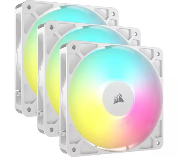 CORSAIR RS120 ARGB 120 mm PWM Case Fan - Triple Pack, White