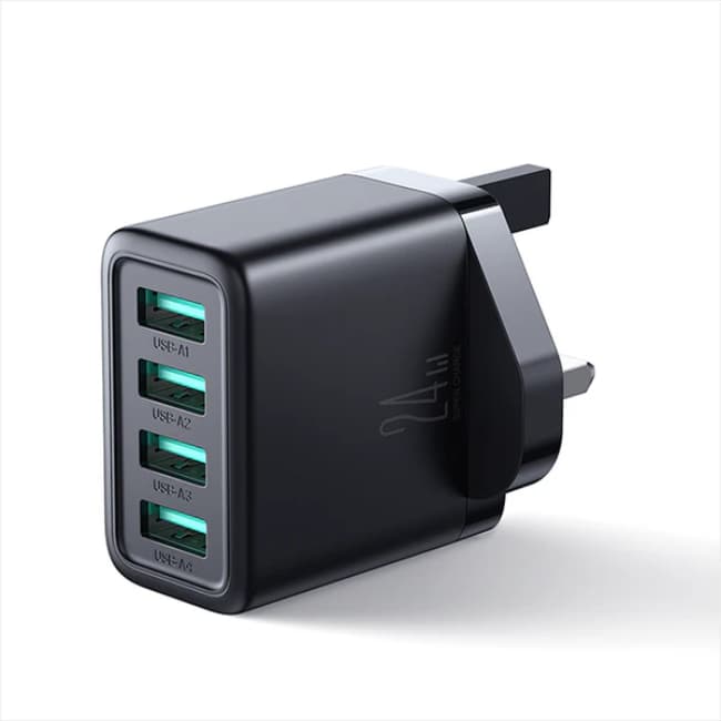 Joyroom 4.8a 4 USB Charger - Black | HL-TCN03K