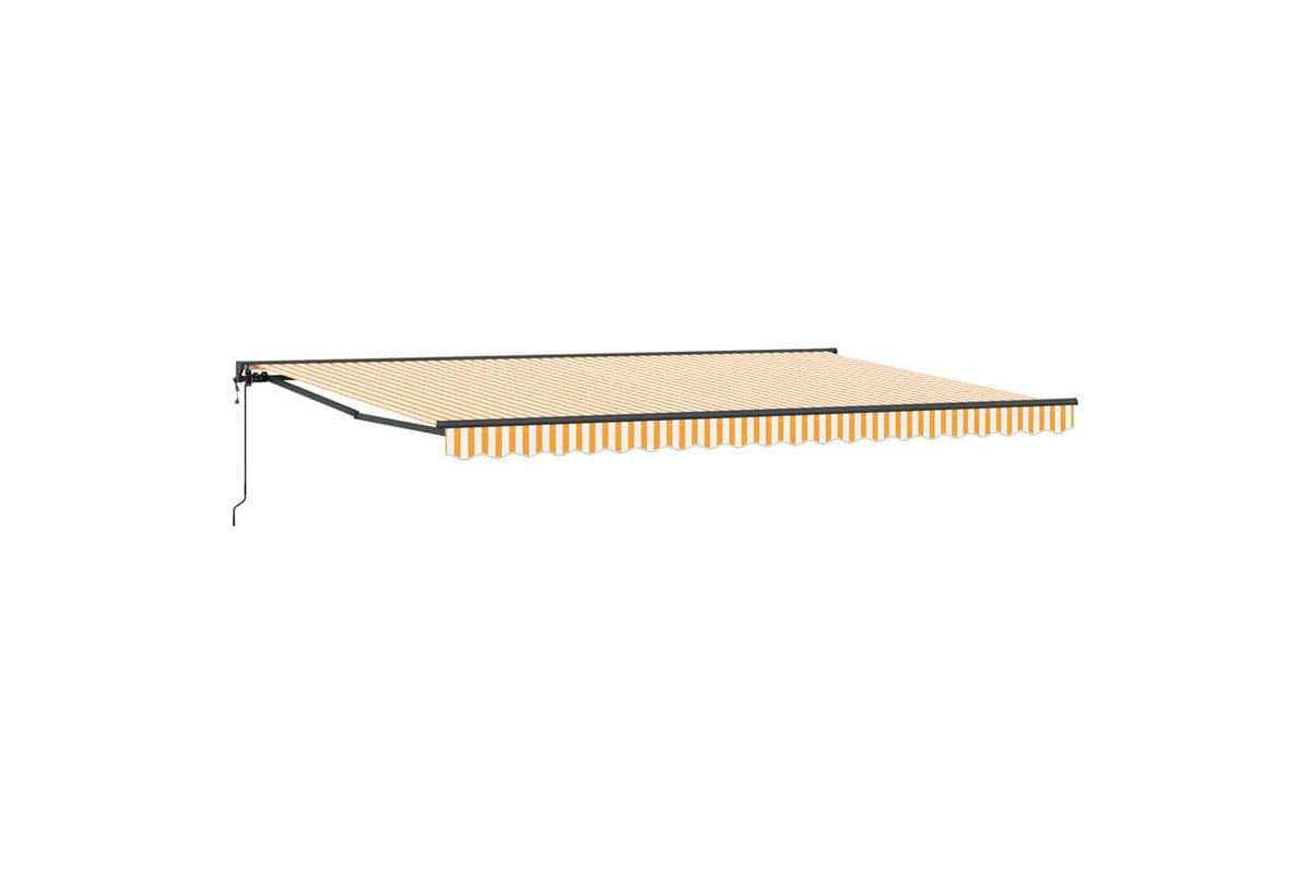 Vidaxl Retractable Awning Orange And White 500x300 Cm Fabric