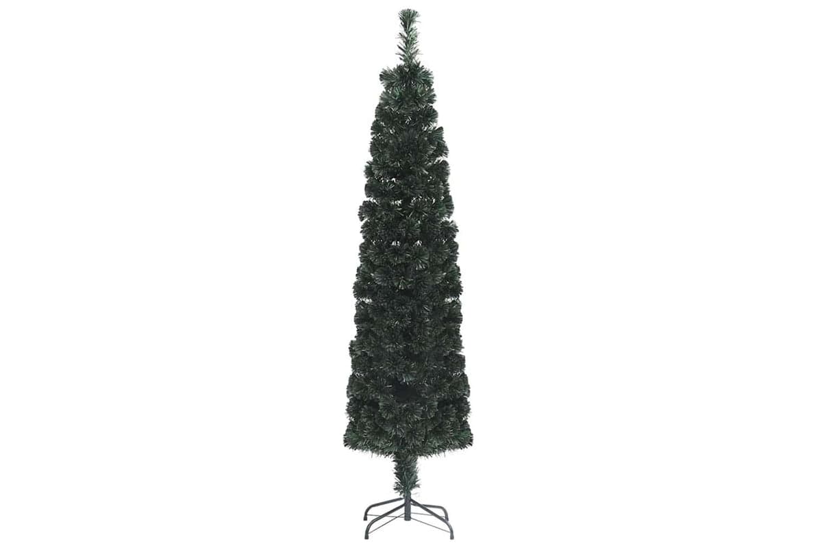 Vidaxl Artificial Slim Christmas Tree With Stand 210 Cm Fibre Optic