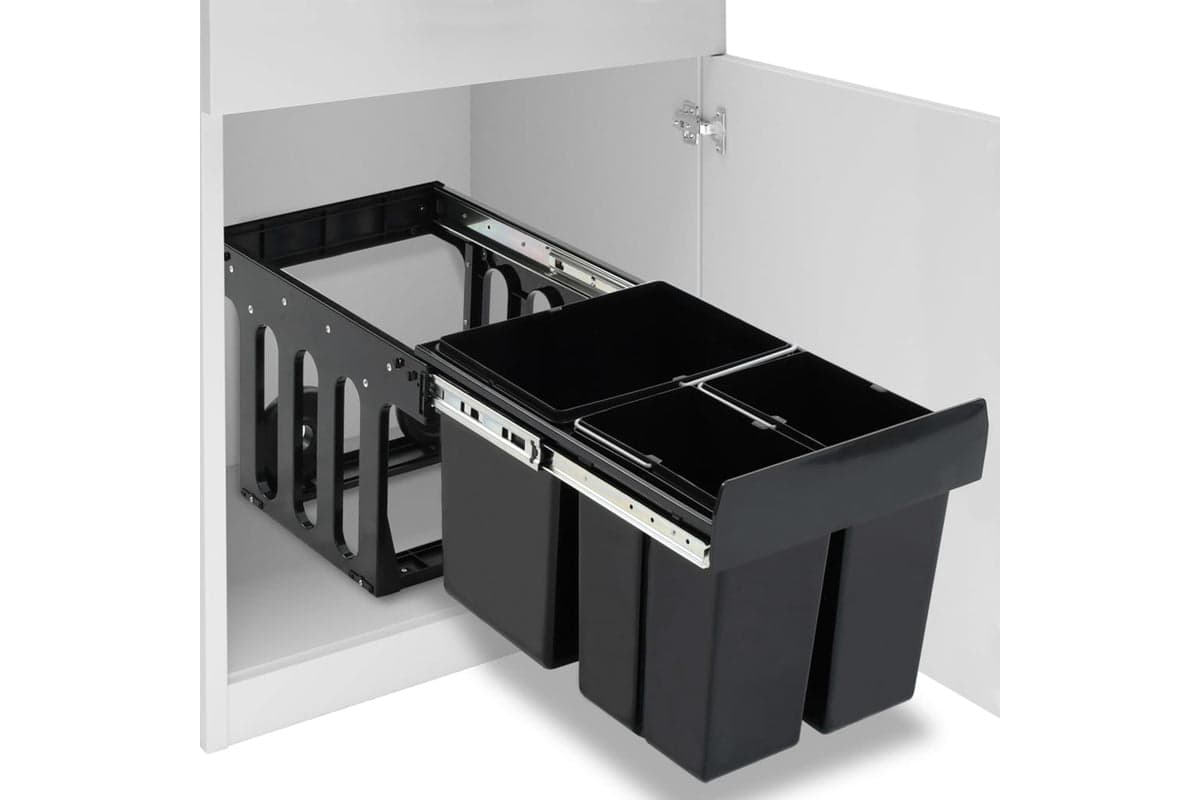 Vidaxl 51182 Kitchen Cupboard Pull-out Dustbin Soft-close 48 L