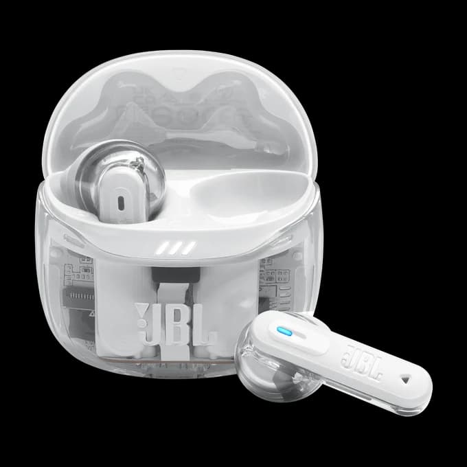 JBL Tune Flex 2 Ghost Edition True Wireless Noise-Cancelling Open-Stick Earbuds | JBLTFLEX2GWHT