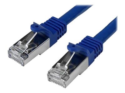 STARTECH.COM - Startech 50cm CAT6 Ethernet Cable, 10 Gigabit Shielded Snagless RJ45 100W PoE Patch Cord, CAT 6 10GbE SFTP Network Cable w/Strain Relief, Blue, Wiring is UL Certified/TIA - Category 6 - 26AWG (N6SPAT50CMBL) - patch cable - 50 cm - blue
