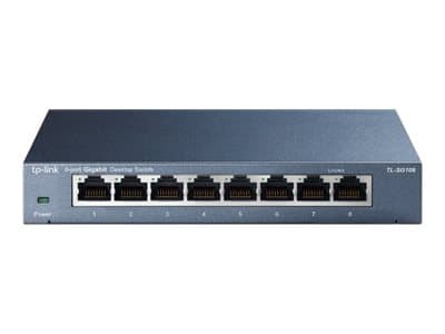 TP-LINK - TL-SG108 8-port Metal Gigabit Switch - switch - 8 ports - unmanaged