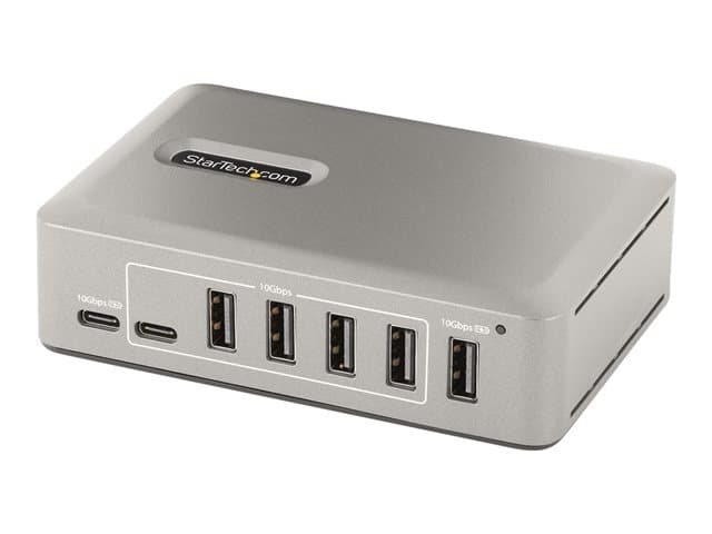 Startech 10-Port USB-C Hub, 8x USB-A + 2x USB-C, Self-Powered w/ 65W Power Supply, USB 3.1 10Gbps Hub w/ BC1.2 Charging, Desktop/Laptop USB Hub with 3