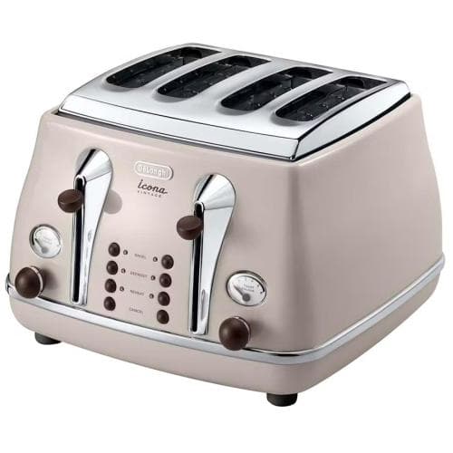 DELONGHI            VINTAGE ICONA 4 SLICE TOASTER - CREAM