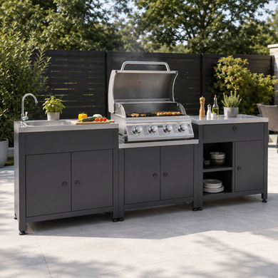Boss Grill Texas All Star Outdoor Kitchen Modular - 4 Burner Gas BBQ Grill - Stainless Steel