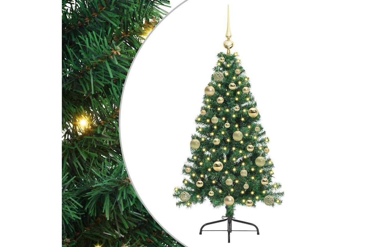 Vidaxl Artificial Pre-lit Christmas Tree Green 120 Cm Pvc