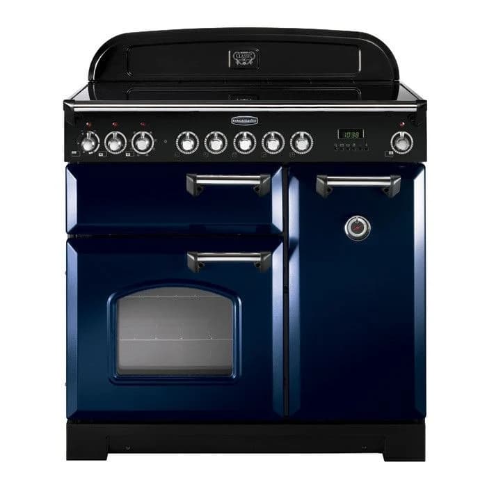 EX-DISPLAY Rangemaster Classic Deluxe 90cm Induction Electric Range Cooker - Regal Blue | CDL90EIRB/C