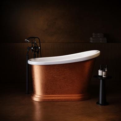 Copper Effect Roll Top Deep Freestanding Bath 1300 x 720mm - Florence