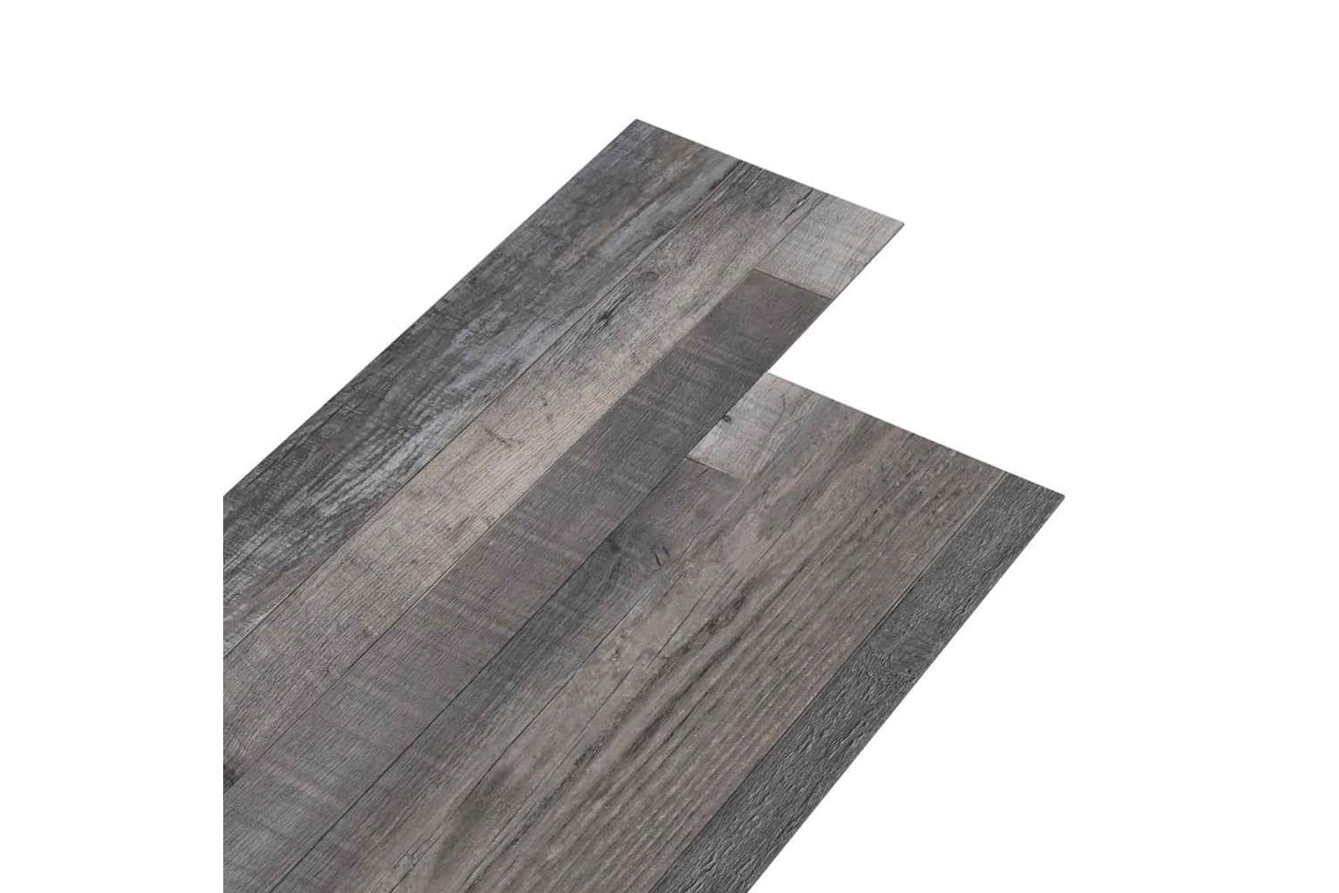 Vidaxl Pvc Flooring Planks 5.02 Sq M 2 Mm Self-adhesive Industrial Wood