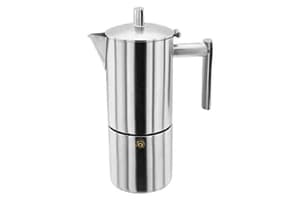 Stellar | Matt Double-walled Espresso Pot | 4 Cup | Stainless Steel