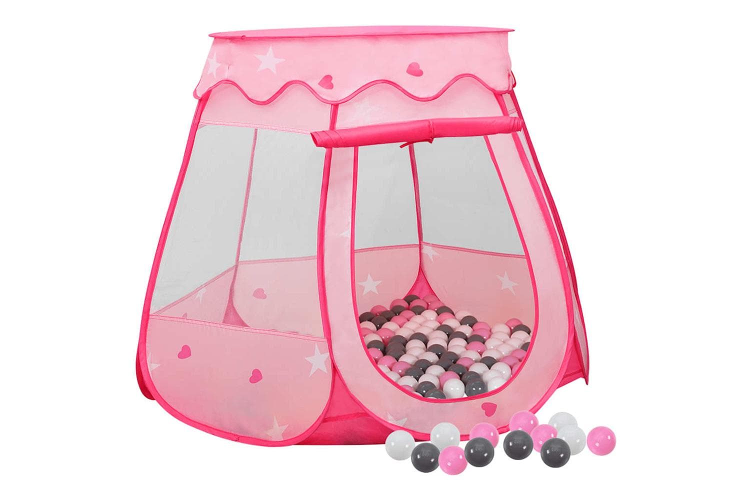 vidaXL 3107726 Children Play Tent With 250 Balls Pink 102x102x82cm
