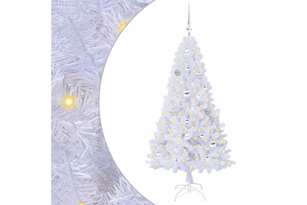 Vidaxl Artificial Christmas Tree White 150 Cm Pvc And Steel
