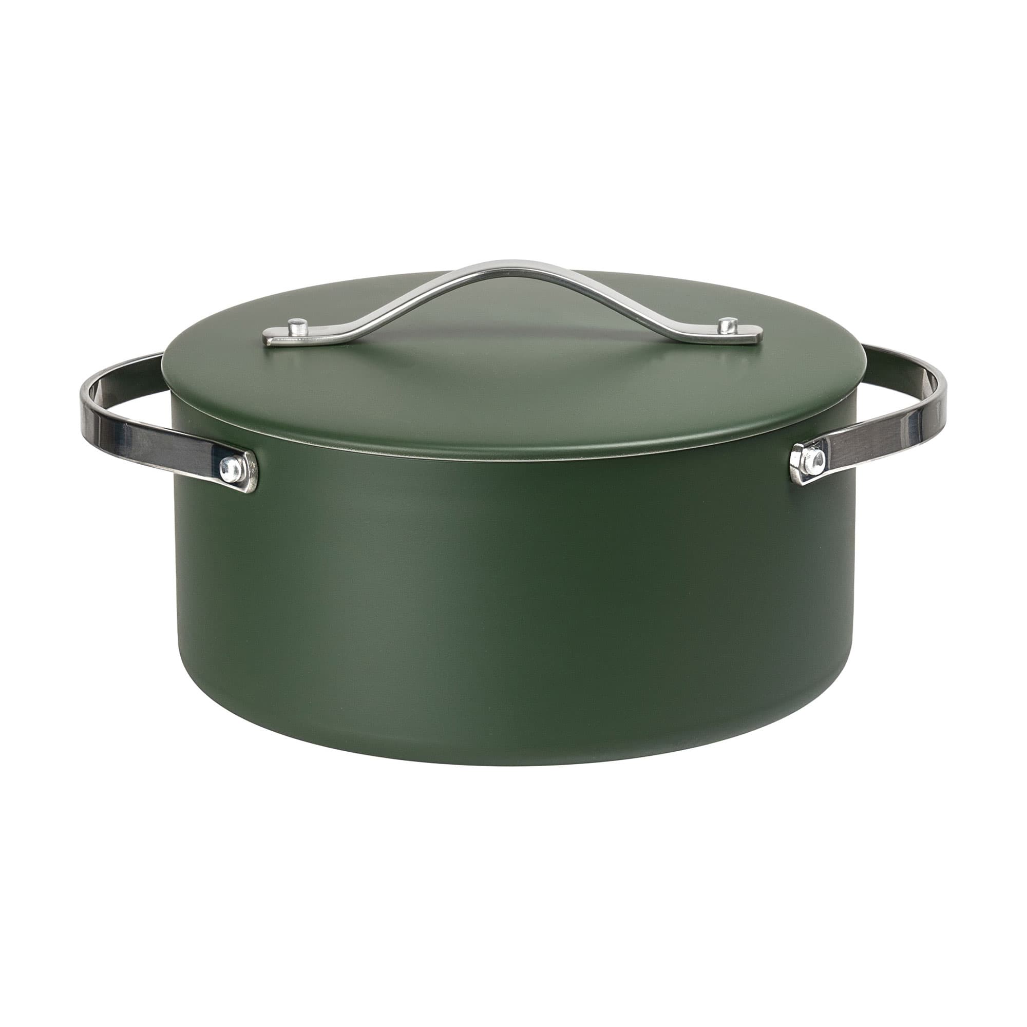 Green Pressed Aluminium Casserole 24cm