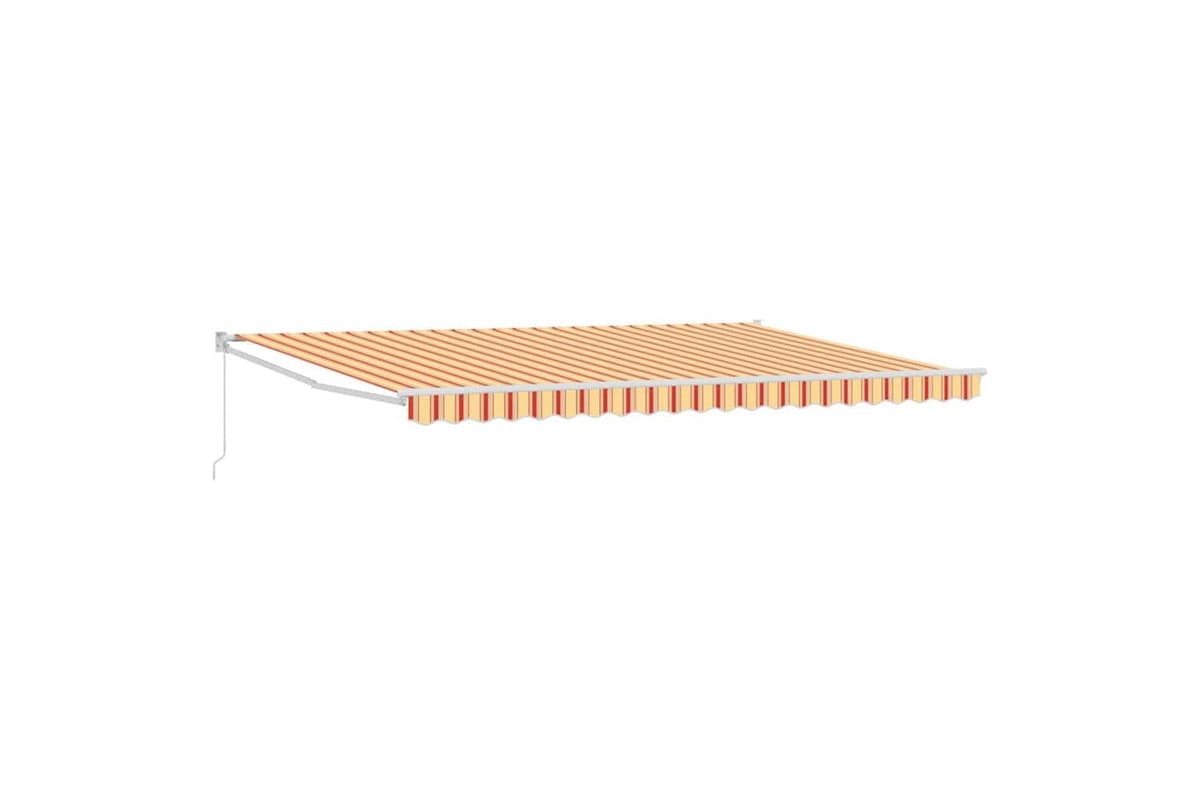 Vidaxl Retractable Awning Yellow And Orange 500 X 300 Cm