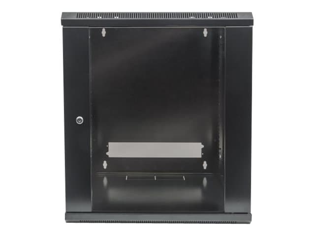 INTELLINET - Network Cabinet, Wall Mount (Standard), 15U, Usable Depth 260mm/Width 510mm, Black, Flatpack, Max 60kg, Metal & Glass Door, Back Panel, Removeable Sides,Suitable also for use on desk or floor, 19",Parts for wall