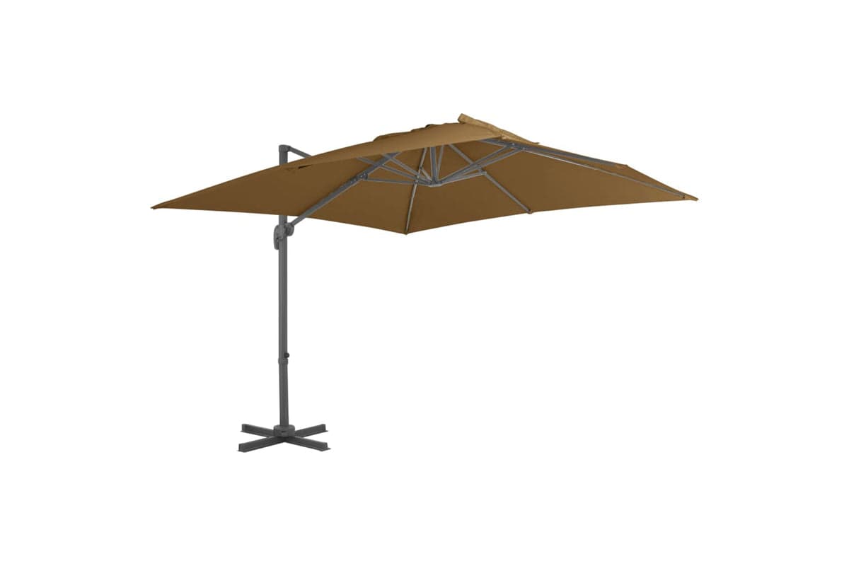 vidaXL 44638 Cantilever Umbrella With Aluminium Pole 300x300cm Taupe