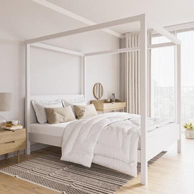 White - Wooden Four Poster Bed Frame - Victoria