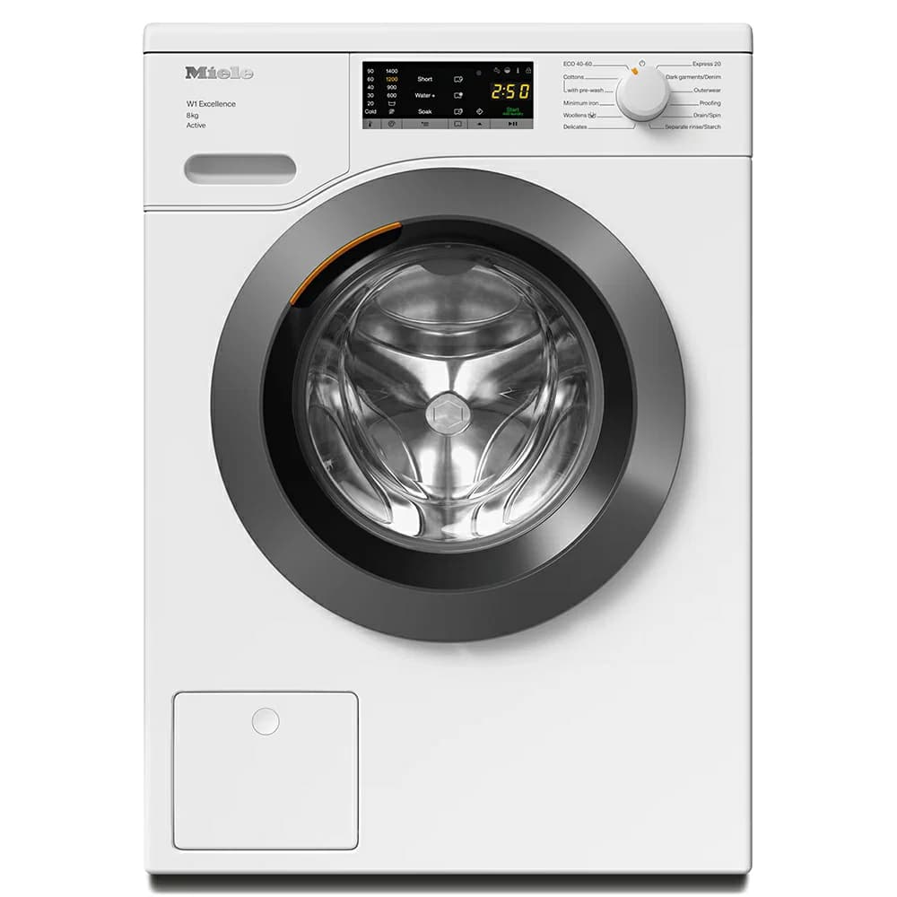 Miele W1 Active 8KG 1400RPM Freestanding Washing Machine - Lotus White | WEA 125
