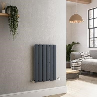 Riace Anthracite Horizontal Flat Designer Radiator