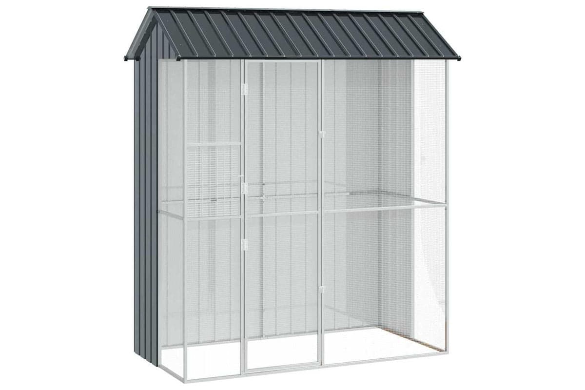 Bird Cage Anthracite 215 X 110 X 247 Cm Galvanised Steel