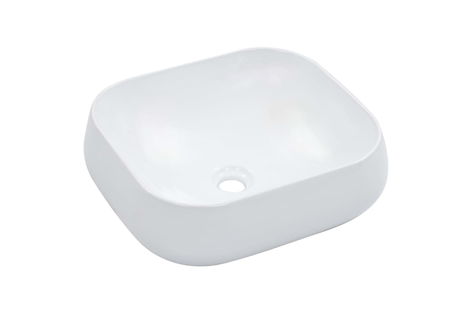 vidaXL 143905 Wash Basin 44.5x39.5x14.5cm Ceramic White
